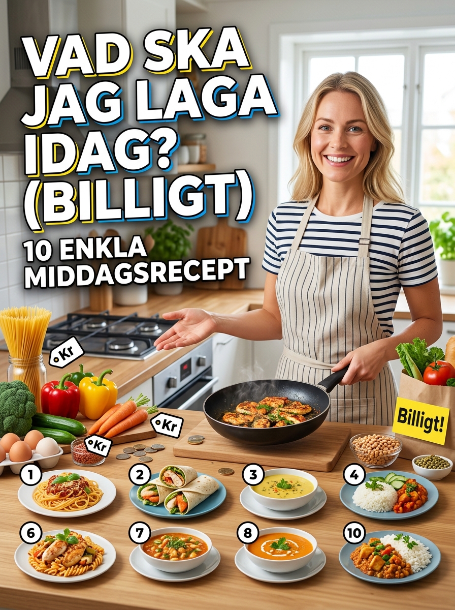 Vad ska jag laga idag billigt? 10 enkla middagsrecept
